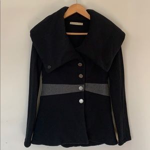 Balenciaga.Paris Black Short Coat Sz 38 Collar